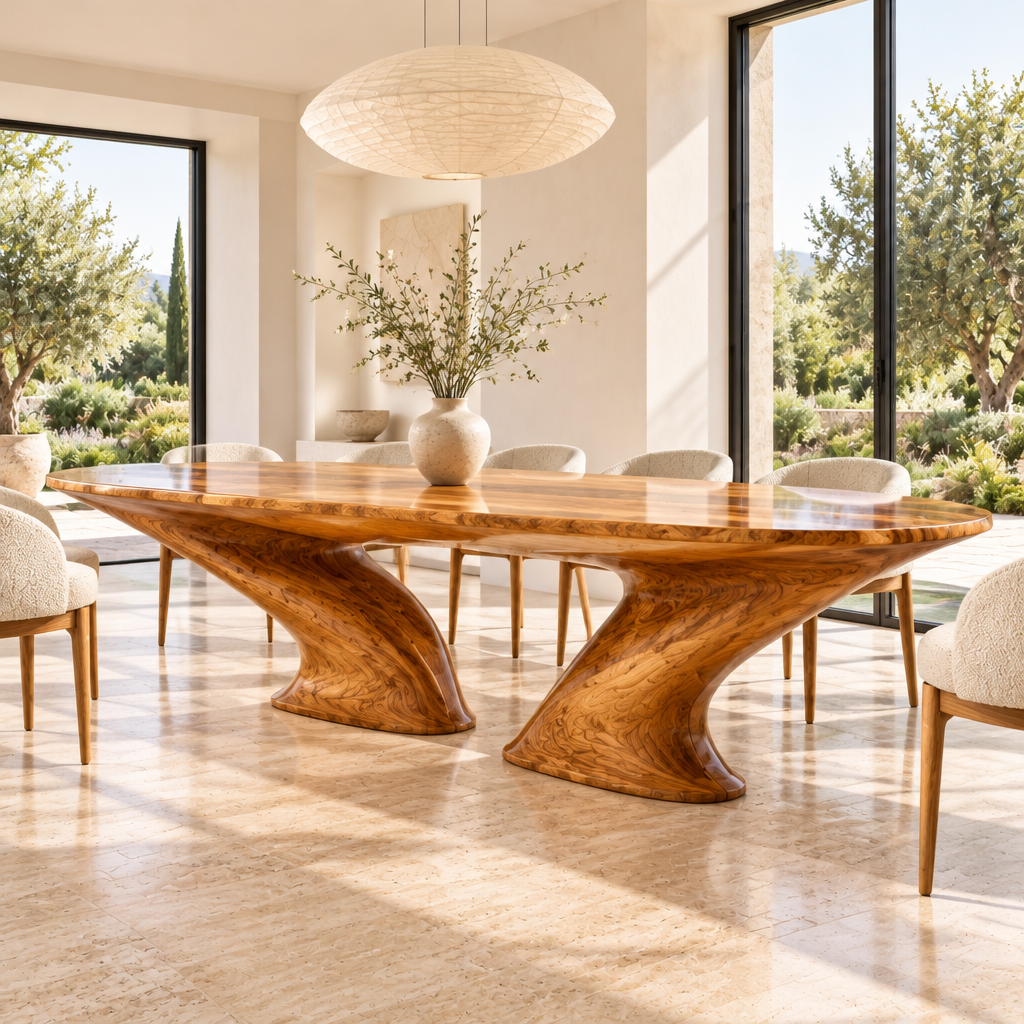 Haven Swallowtail Dining Table side view