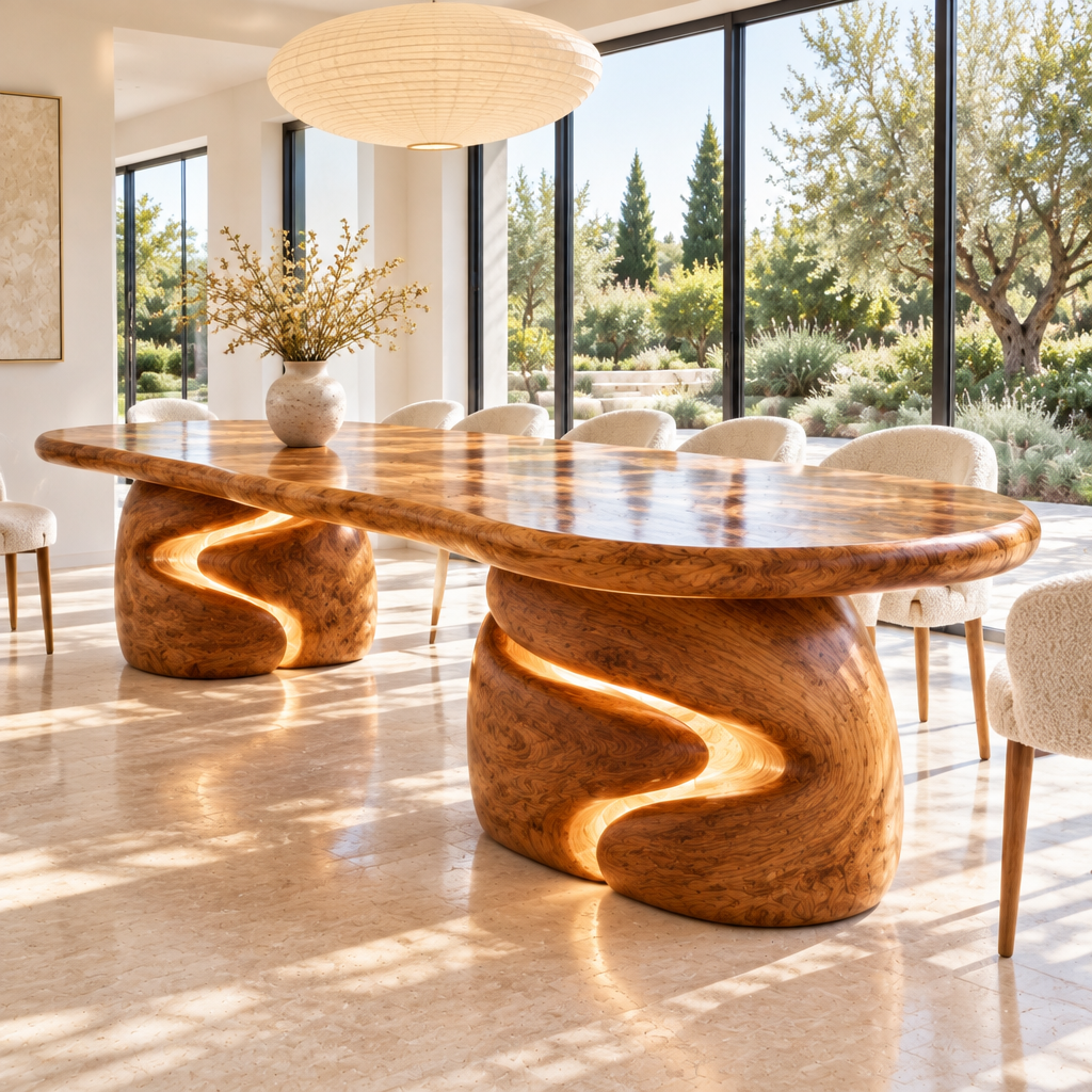 Haven Canyon Block Dining Table side view