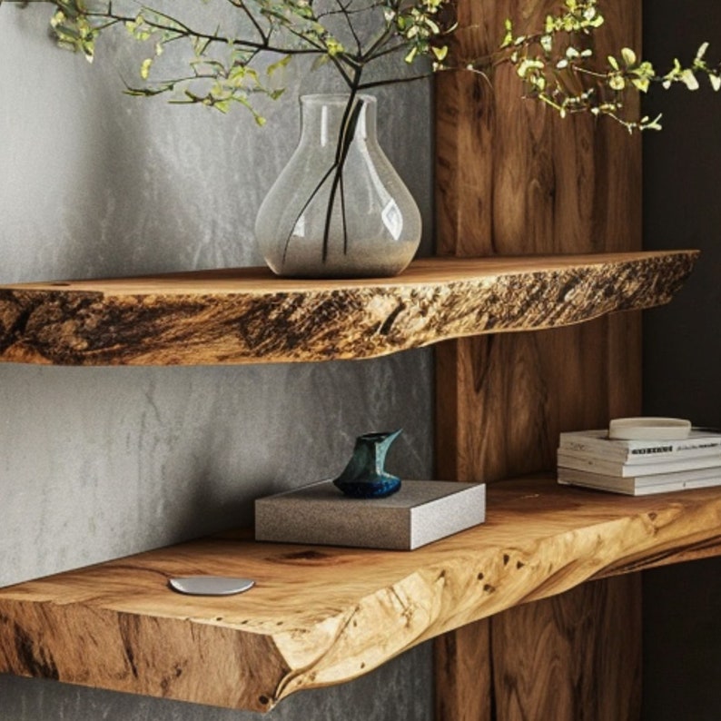 Live Edge Floating Shelf Wood Shelves