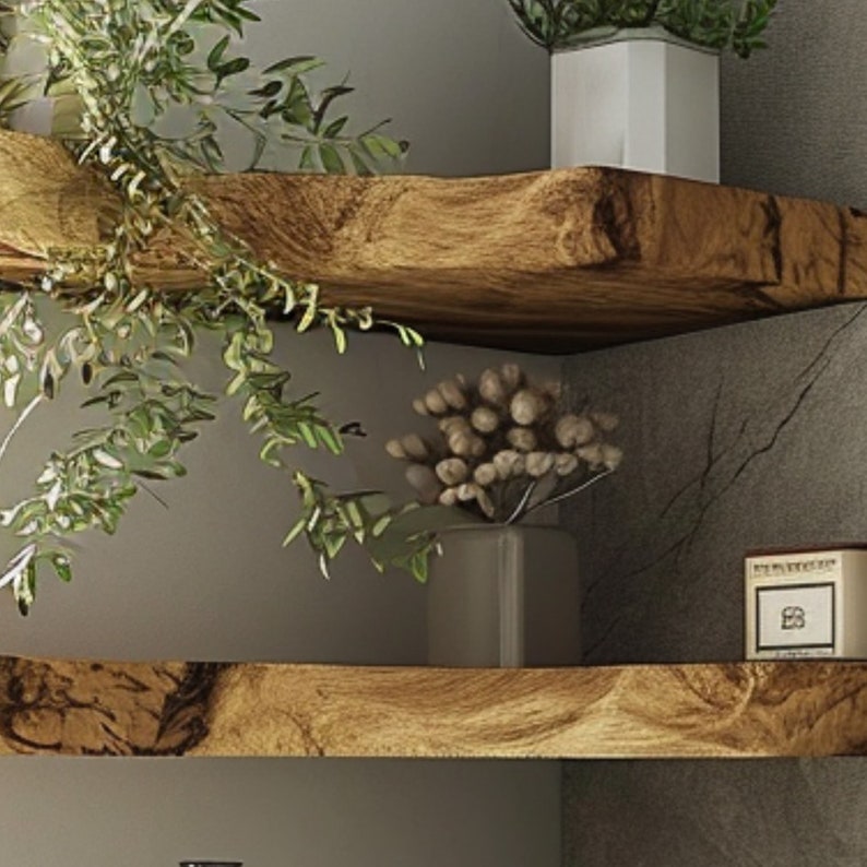 Floating Shelves Wood Wall Mounted Shelf