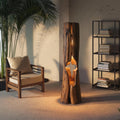 Hollow Log Floor Lamp for Cabin-Style Rooms, 39 to 59 Inches Tall