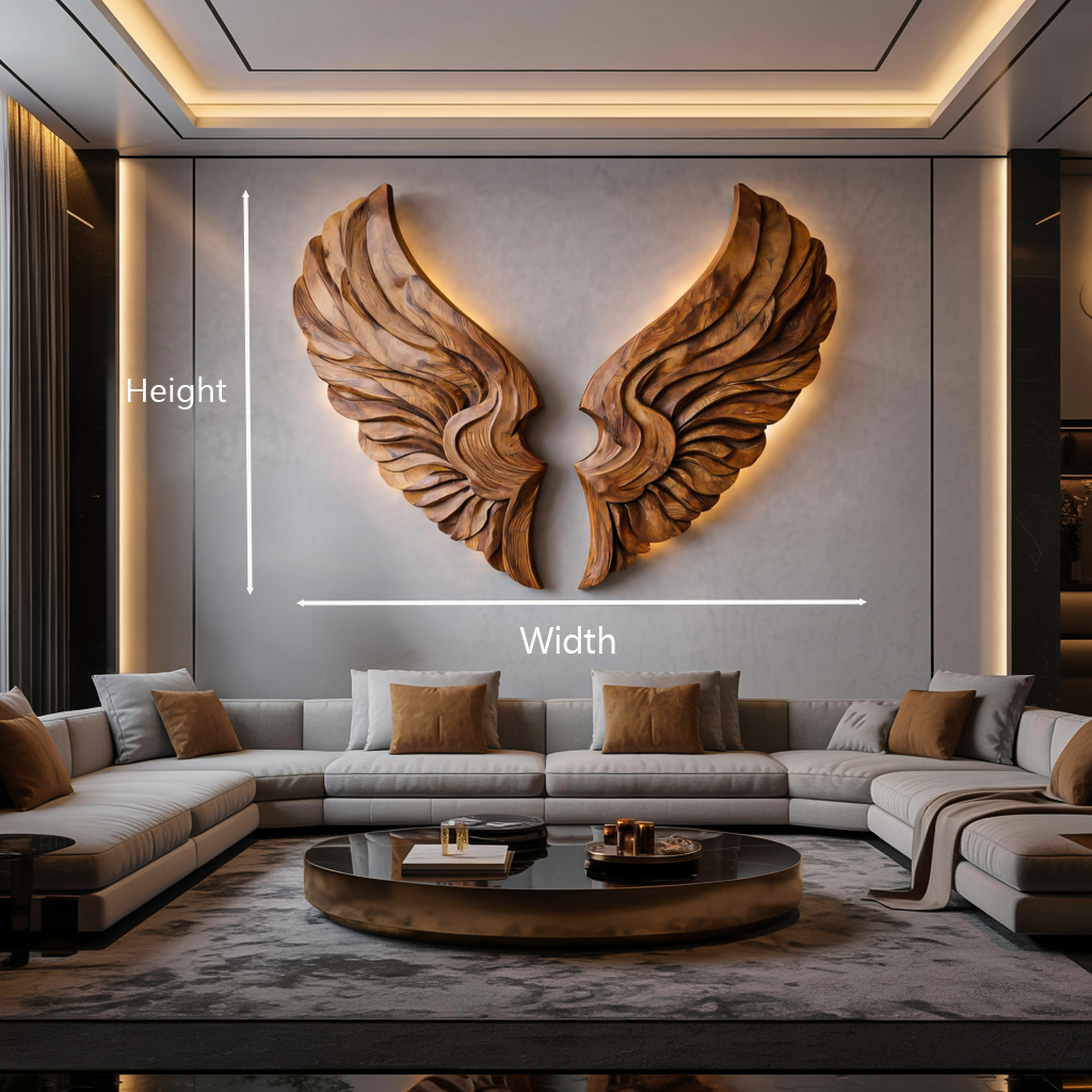 Handcrafted Wooden Wing Wall Art For Modern Interior Decor
