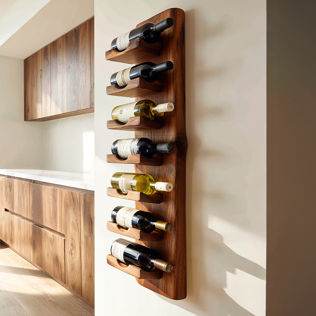Vertical Wine Rack Wall Mounted For Dining Or Home Bar