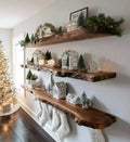 Christmas Live Edge Floating Shelf