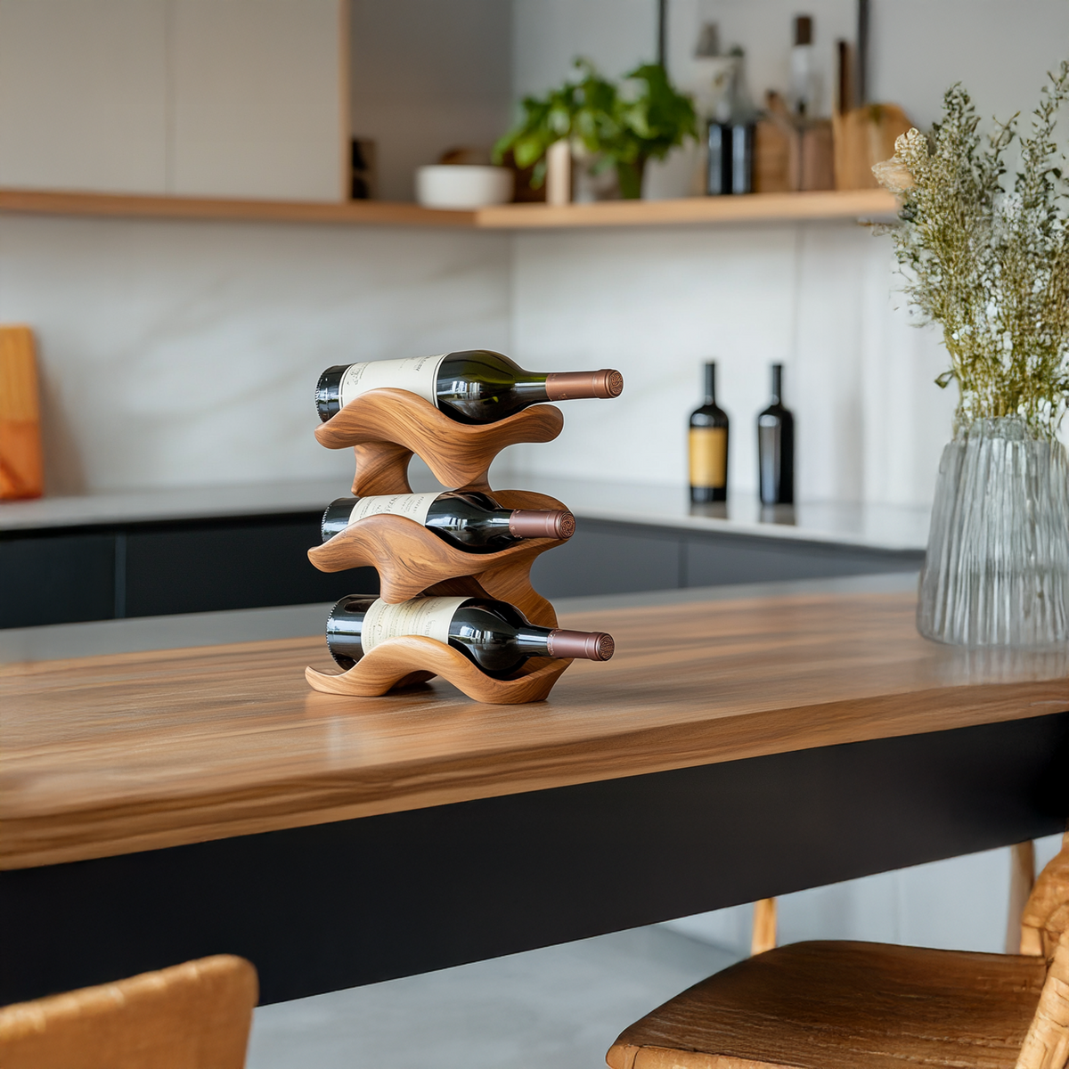 Handcrafted Wine Holder For Living Room Wall Mount