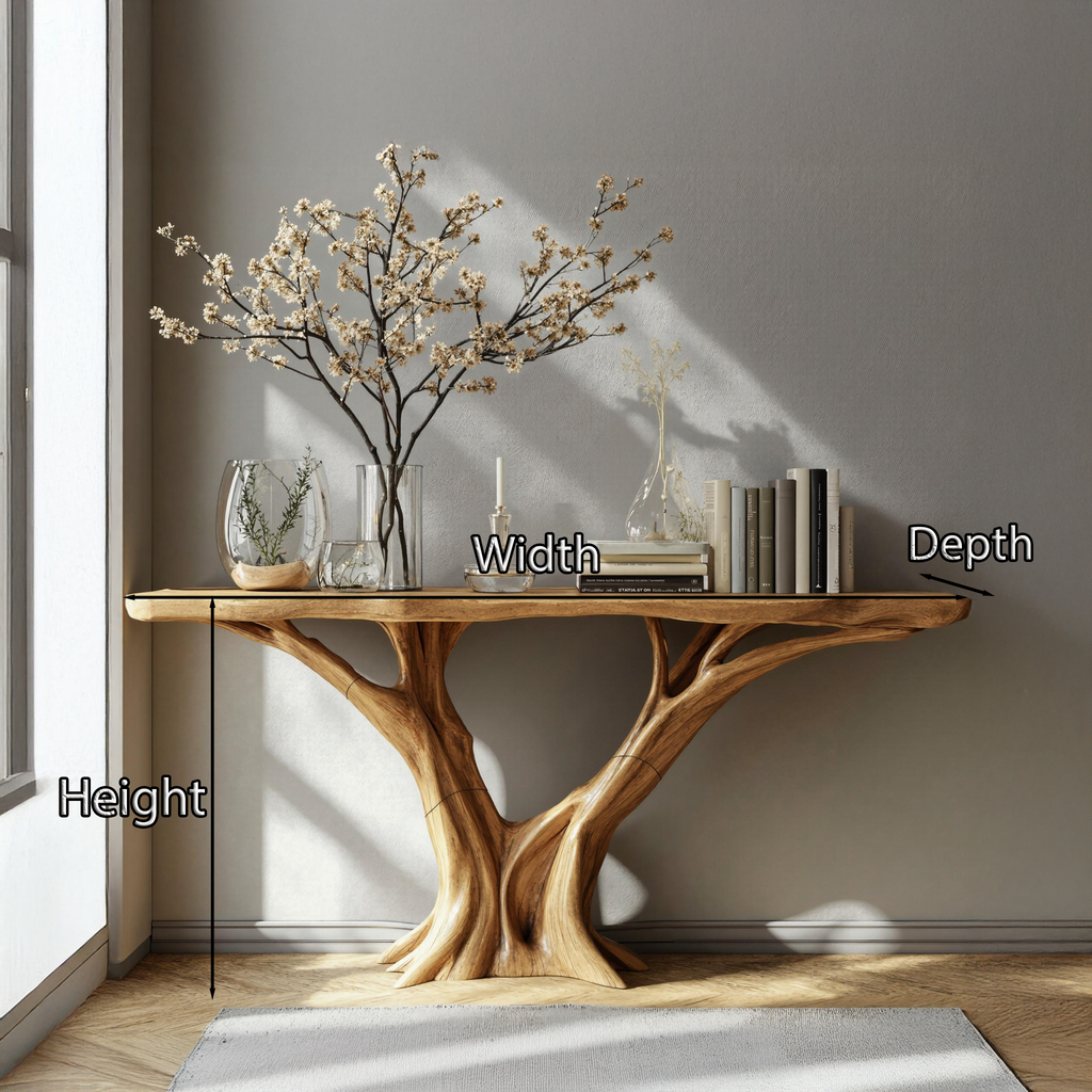 Solid Wood Console Table With Display Space, 30 To 71 Inch Wide