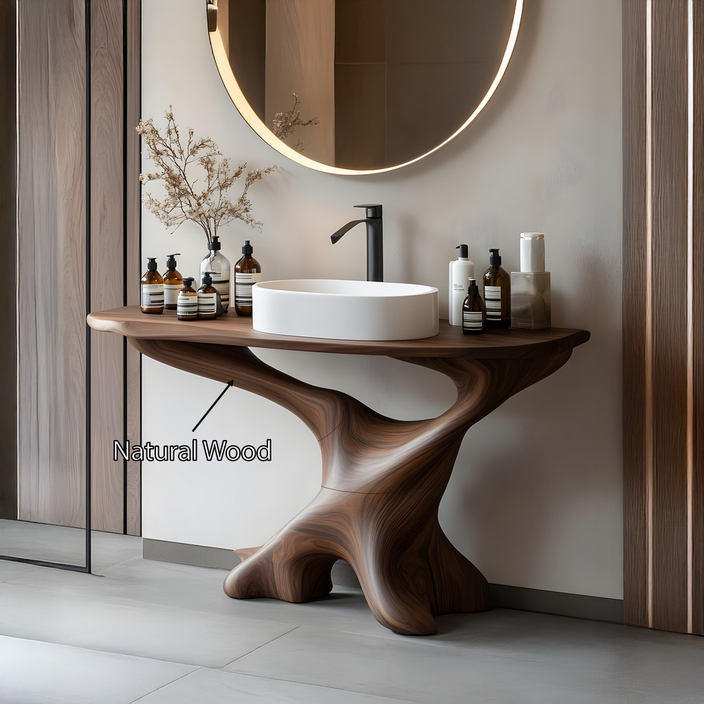 Handcrafted Solid Wood Vanity For Bathroom Decor