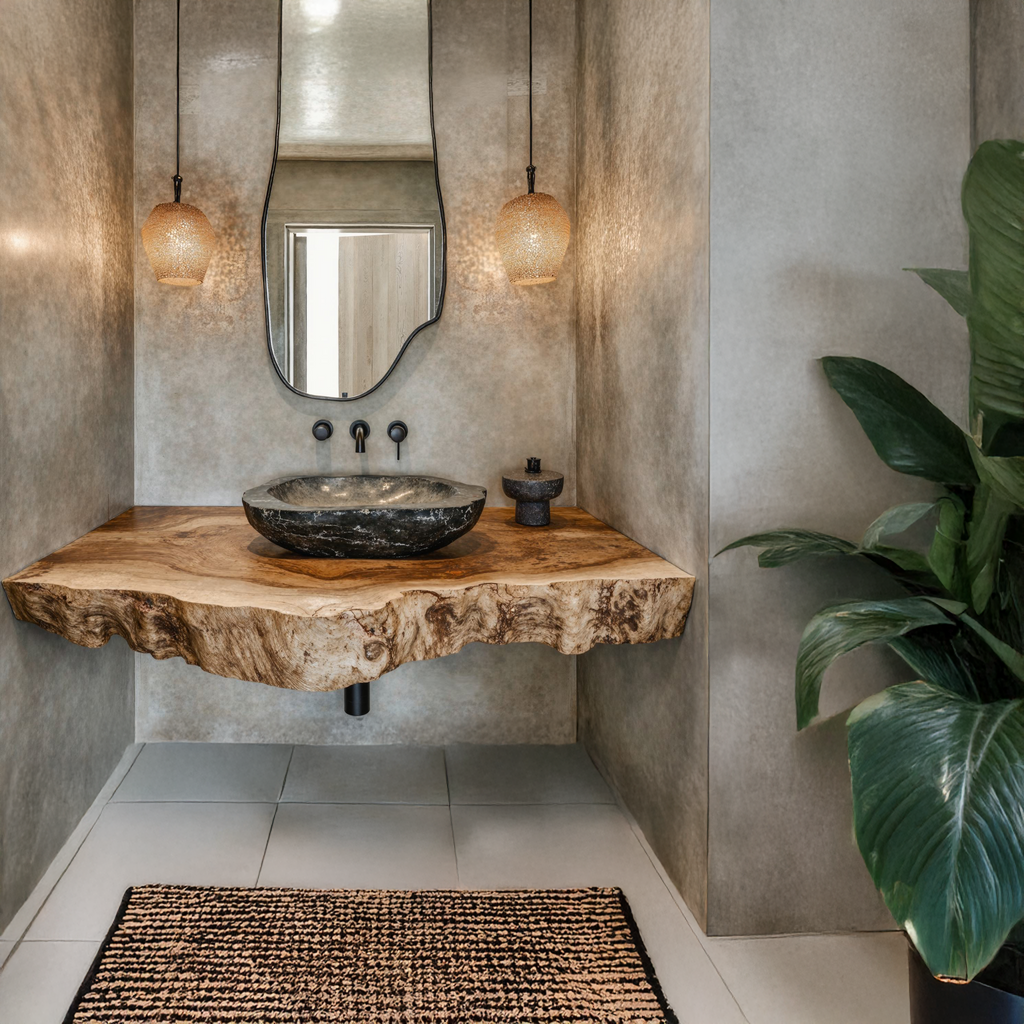 Farmhouse Style Floating Vanity Shelf For Cozy Bathrooms