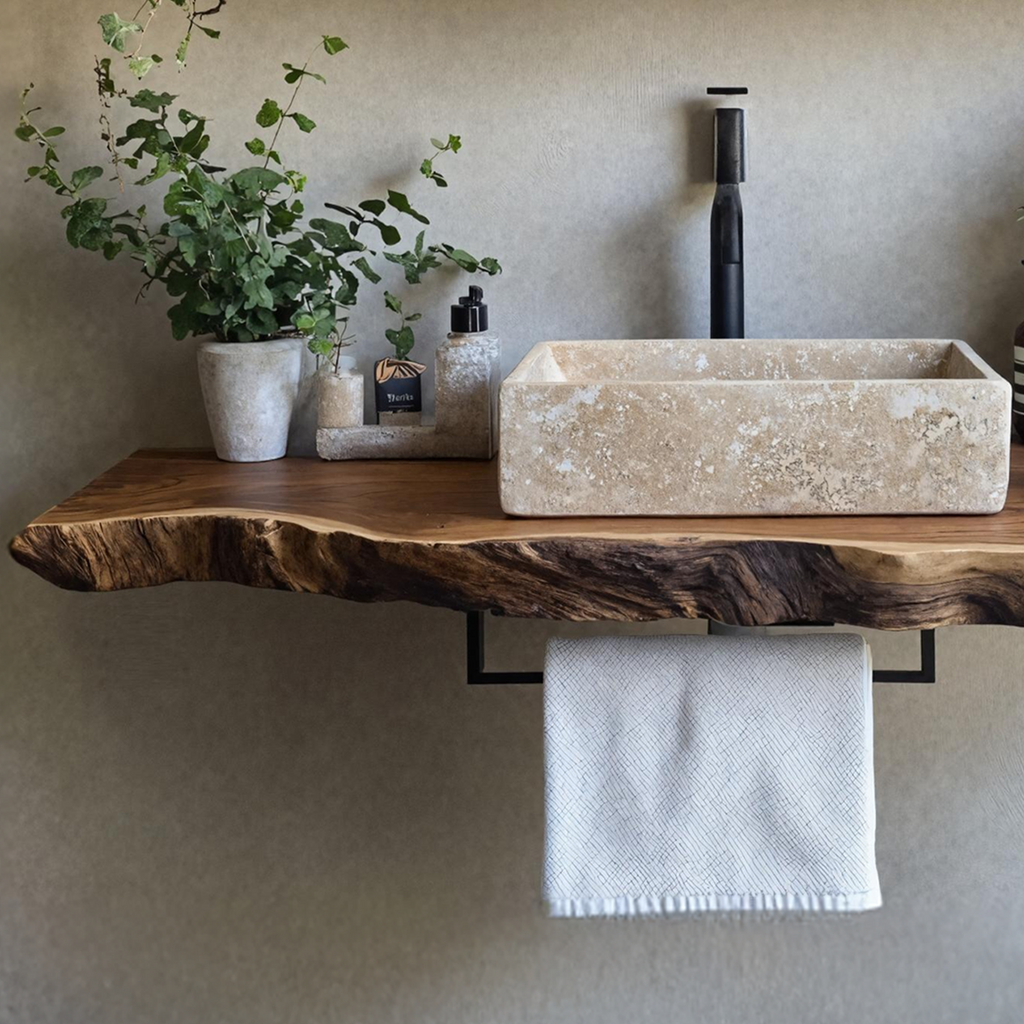 Handcrafted Live Edge Vanity For Modern Bathroom Design