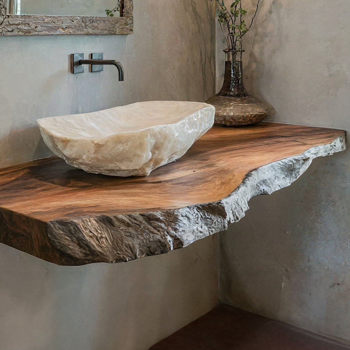 Handcrafted Solid Wood Bathroom Vanity