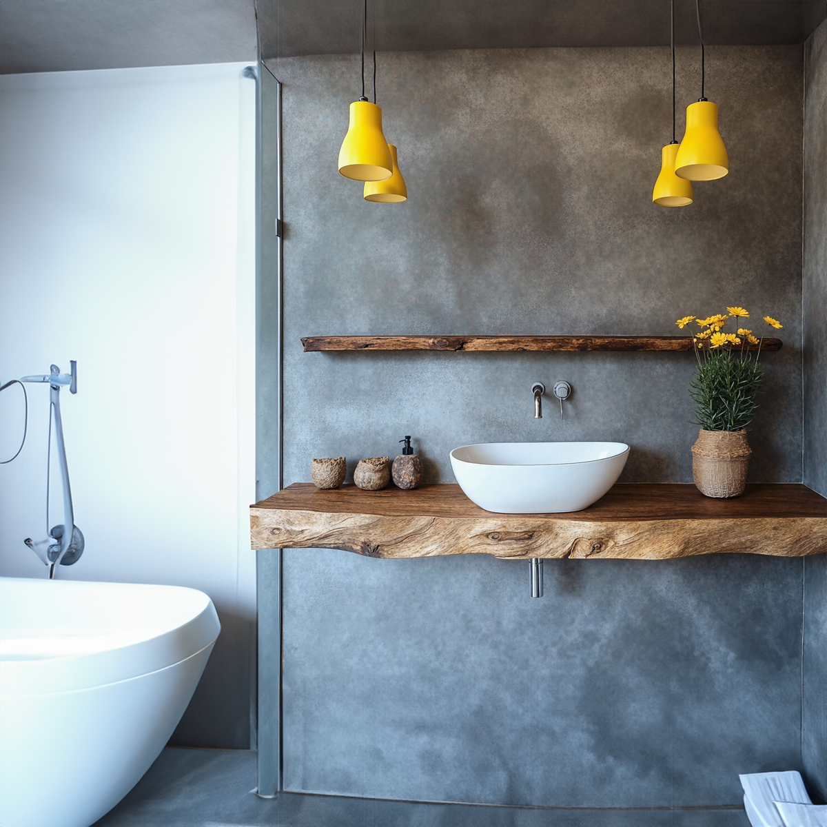 Wooden Vanity Countertop, Bespoke Solid Wood Bathroom Sink Shelf