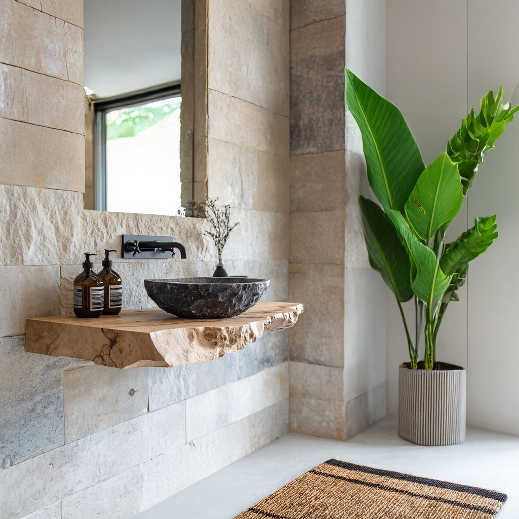 Handcrafted Bathroom Wooden Shelf