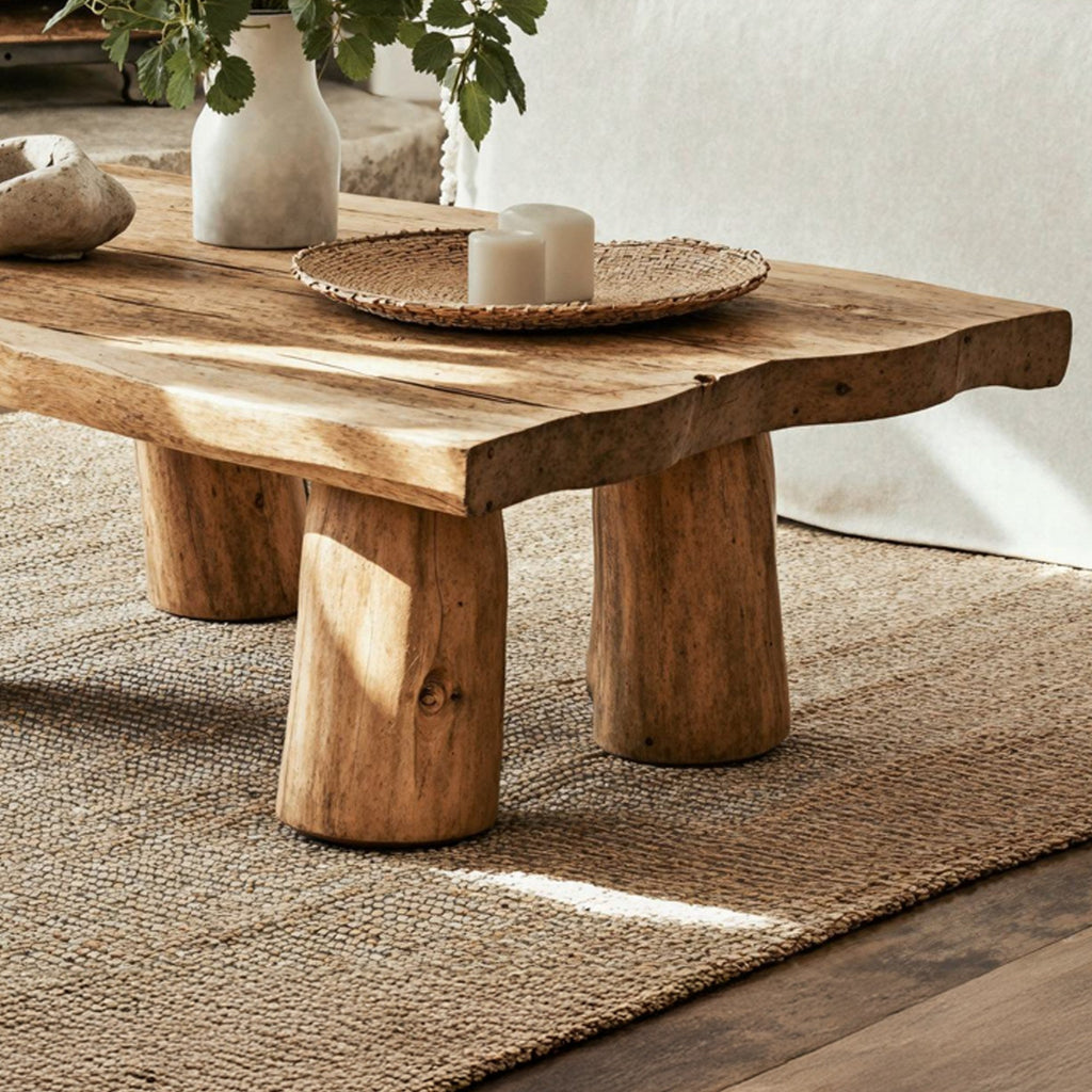Modern Coffee Table Wood Low Coffee Table