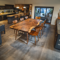 Contemporary Large Wooden Dining Table For Open Dining Area