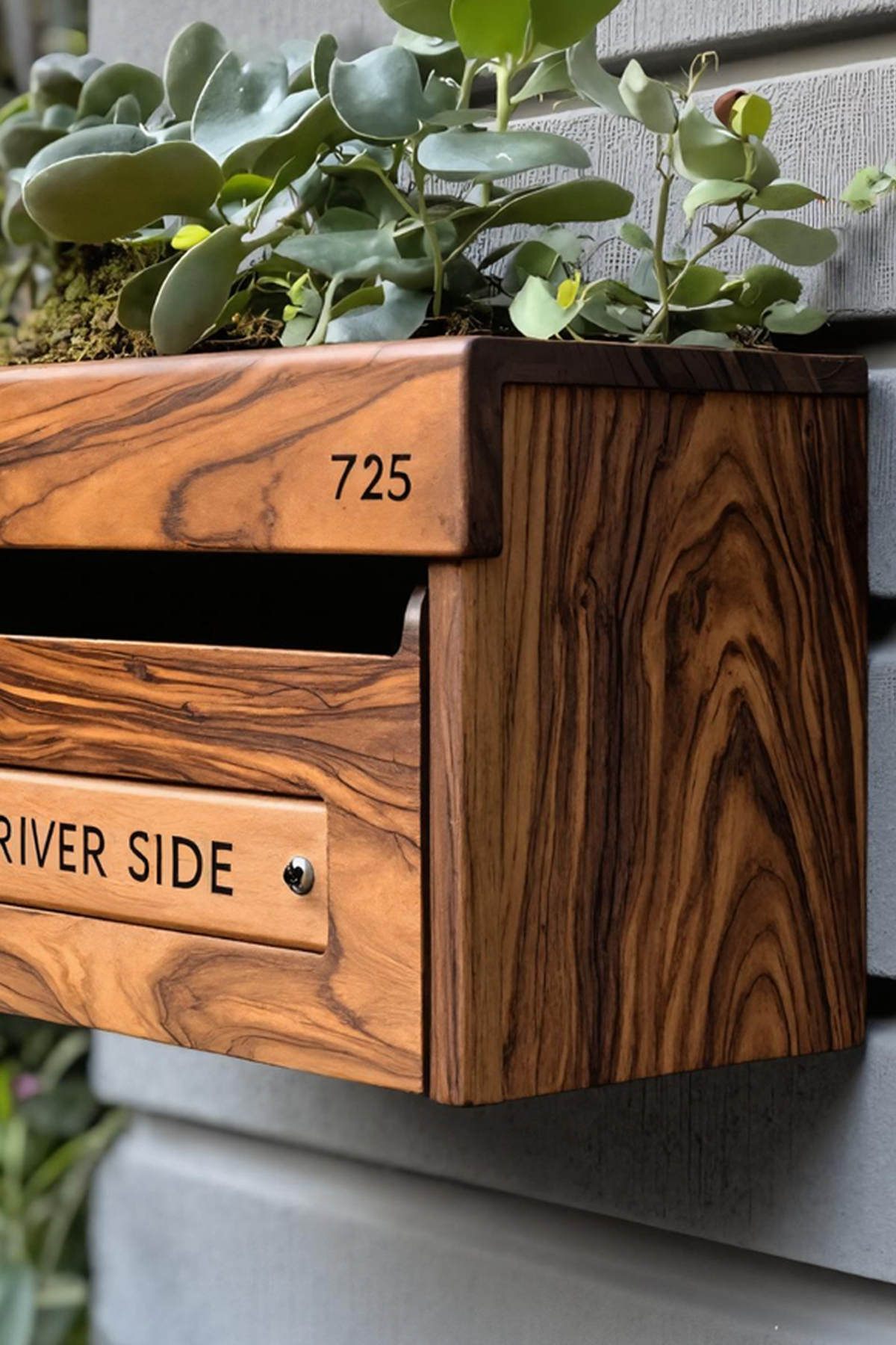 Handcrafted Wooden Sculpture Mailbox For Patio Furniture Garden Design