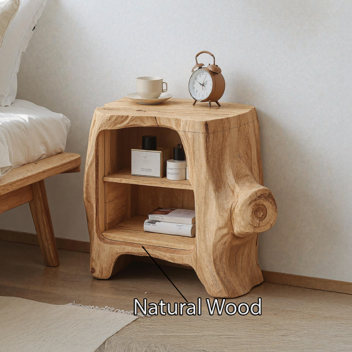 Handcrafted Wooden Nightstand For Unique Bedroom