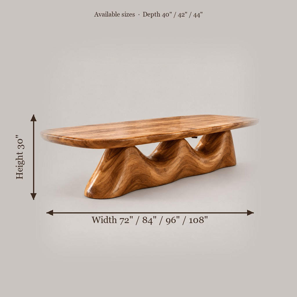 Haven Tideline Dining Table size chart