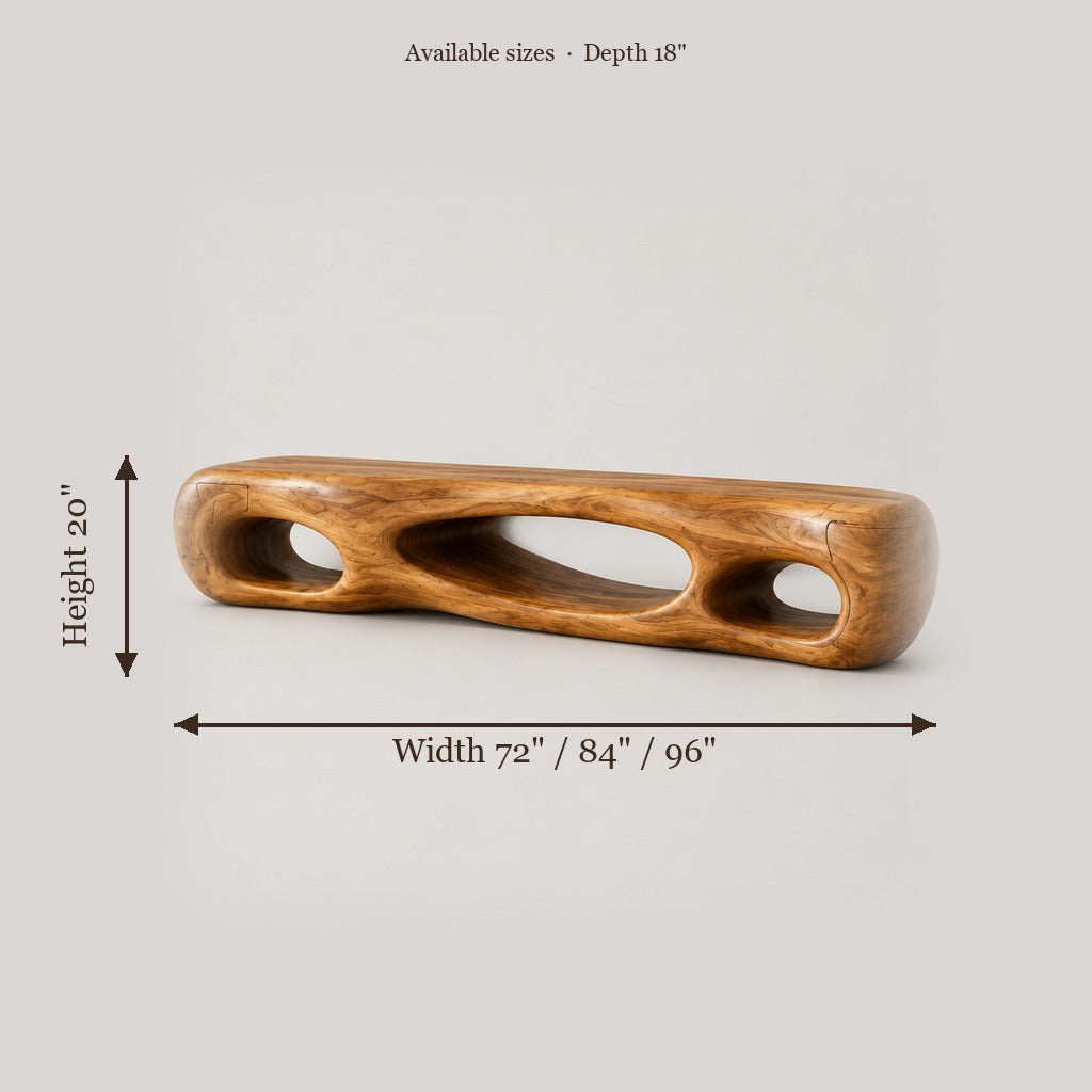 Solana Sea-Cave Media Console size chart