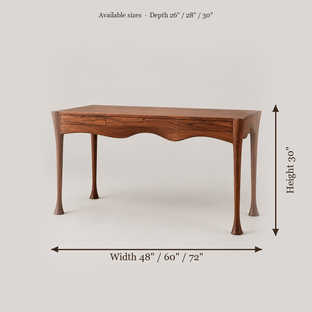 Atelier Wave Apron Desk size chart