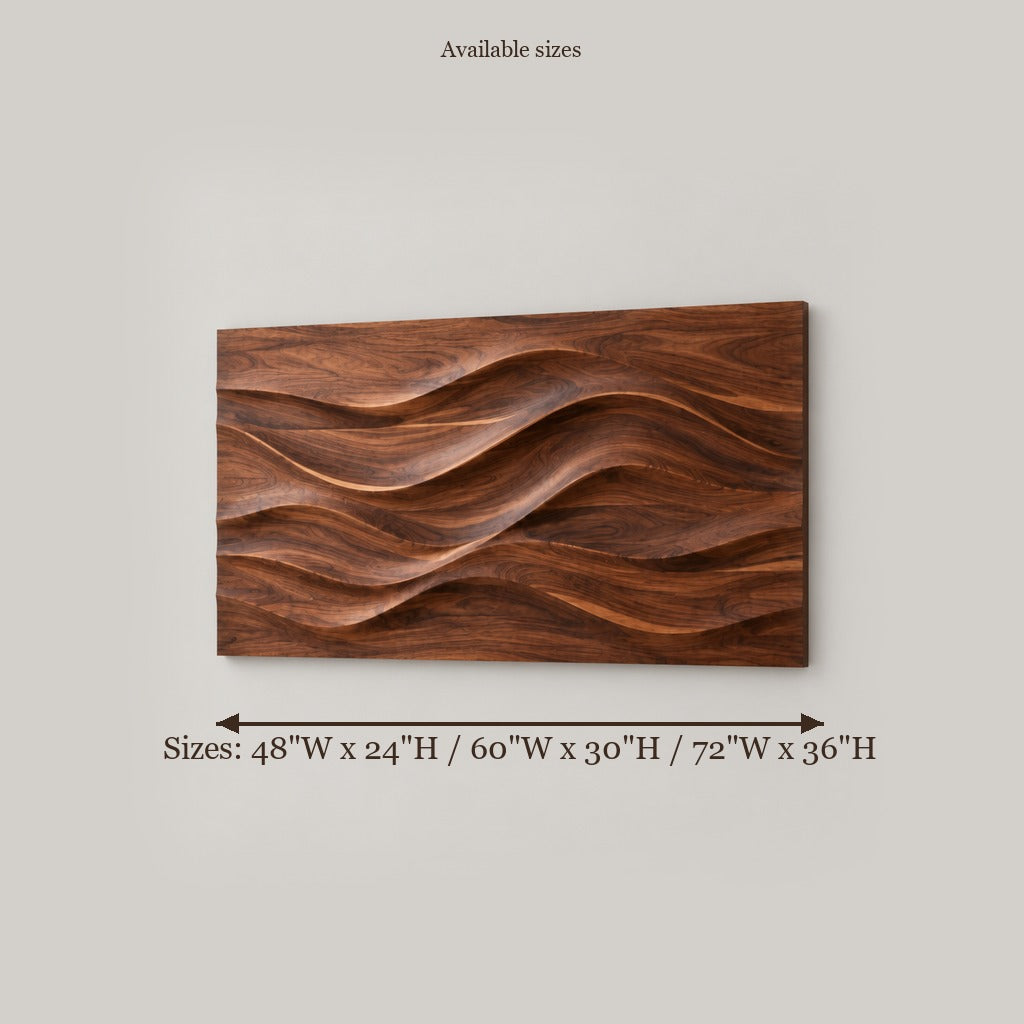 Atelier Dune Wave Wall Panel size chart
