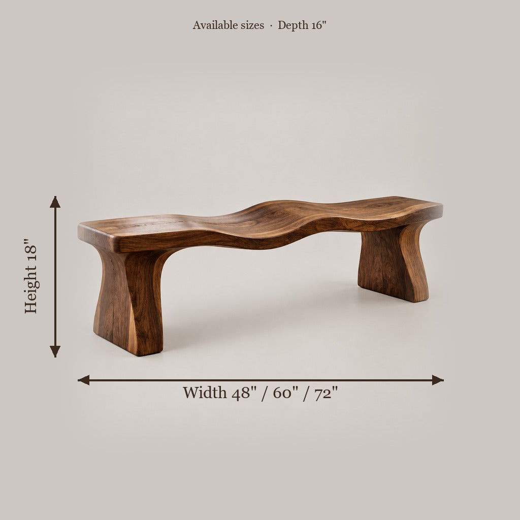 Atelier Wave Entry Bench size chart