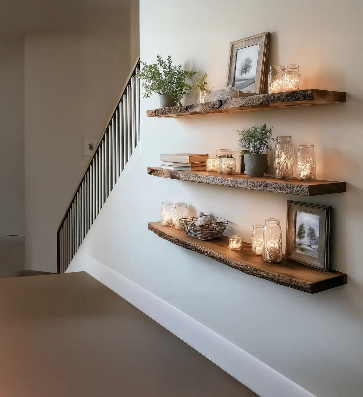 Handmade Live Edge Floating Shelf