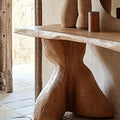 Rustic Modern Solid Wood Foyer Console, 40 To 71 Inch Long
