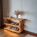 Handmade Wooden Shoe Storage Bench For Small Spaces