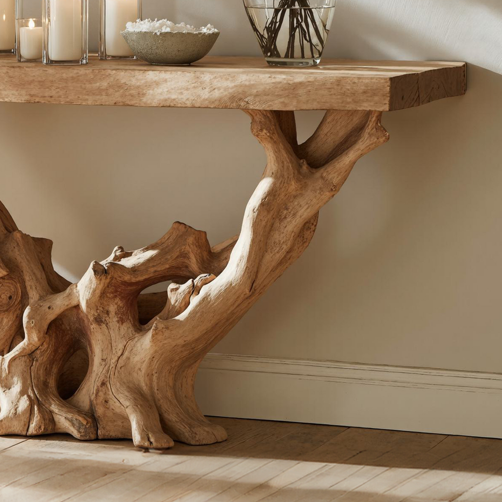 Farmhouse Solid Wood Console Table for Entryway or Hallway
