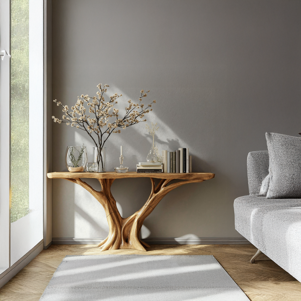 Solid Wood Console Table With Display Space, 30 To 71 Inch Wide