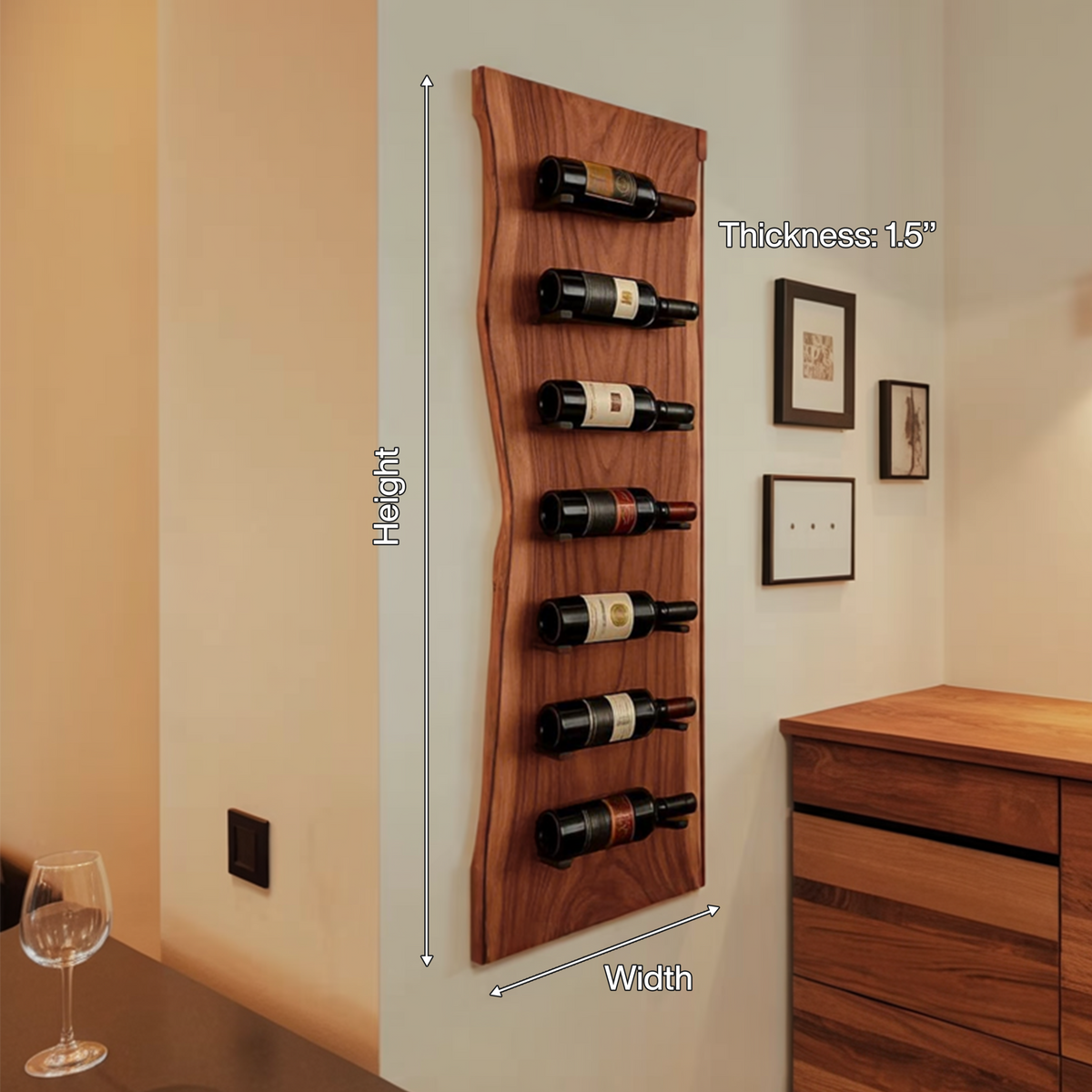 Contemporary Wall Mounted Wine Rack For Dining Room