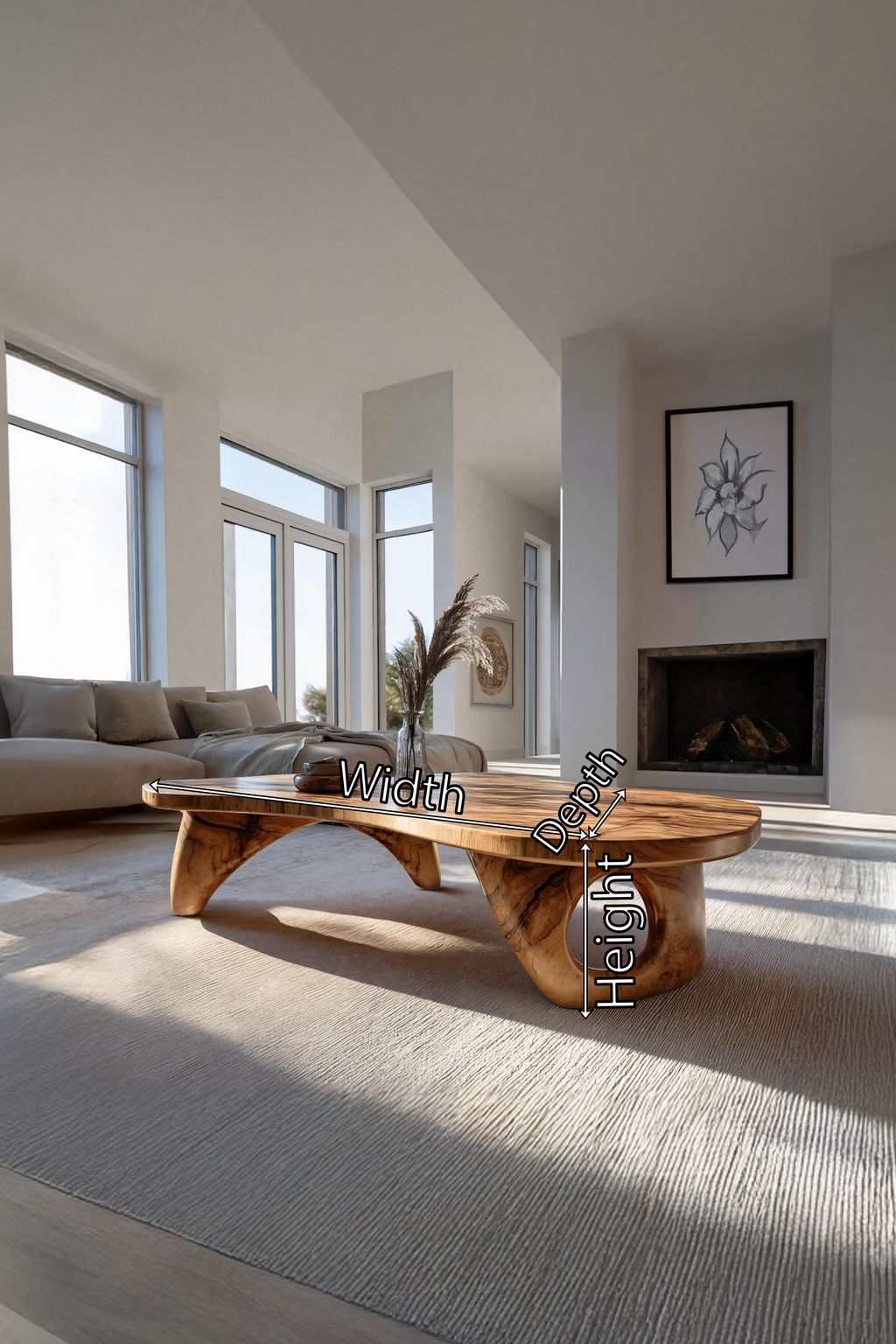 Farmhouse Live Edge Coffee Table For Entryway Design Space