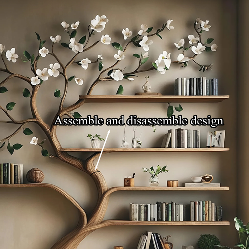 70 Inch Brown Wood Corner Shelving Unit for Books and Plants