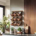Handmade Spice Storage Rack For Mid Century Kitchen