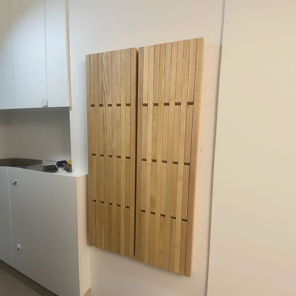 Piano Keyboard Solid Wood Wall Coat Rack with Hooks