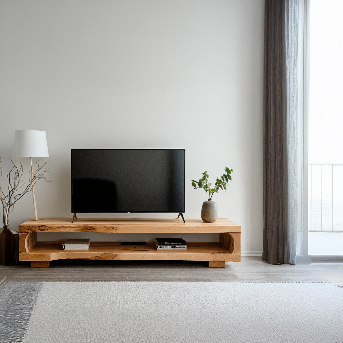 Handcrafted TV Console Rustic TV Cabinet Stand