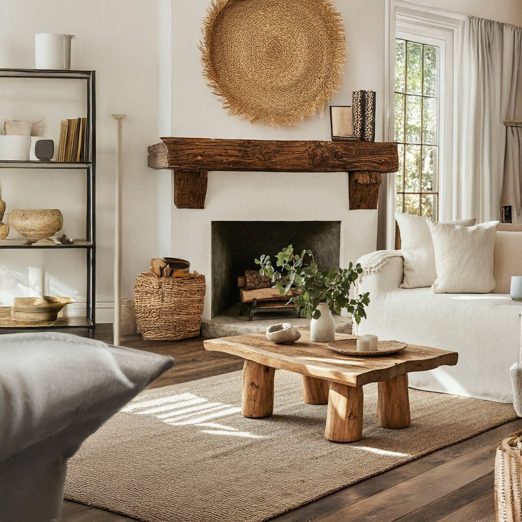 Modern Coffee Table Wood Low Coffee Table