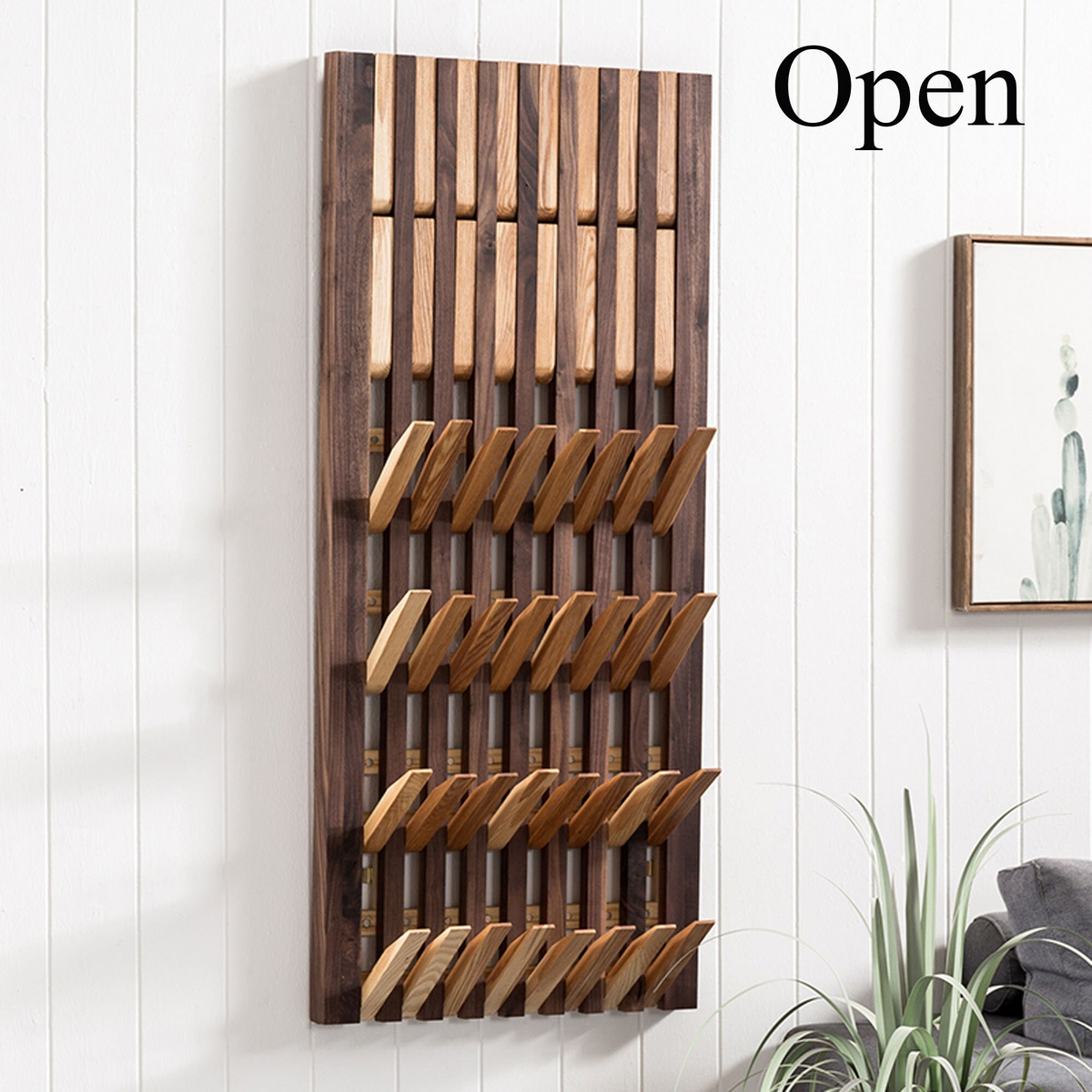Piano Hat Rack, Wall Mounted Solid Wood Keyboard Hooks for Entryway