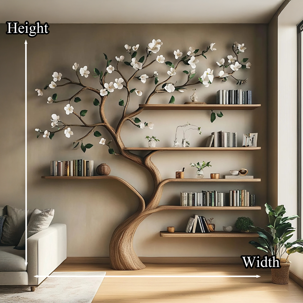 70 Inch Brown Wood Corner Shelving Unit for Books and Plants