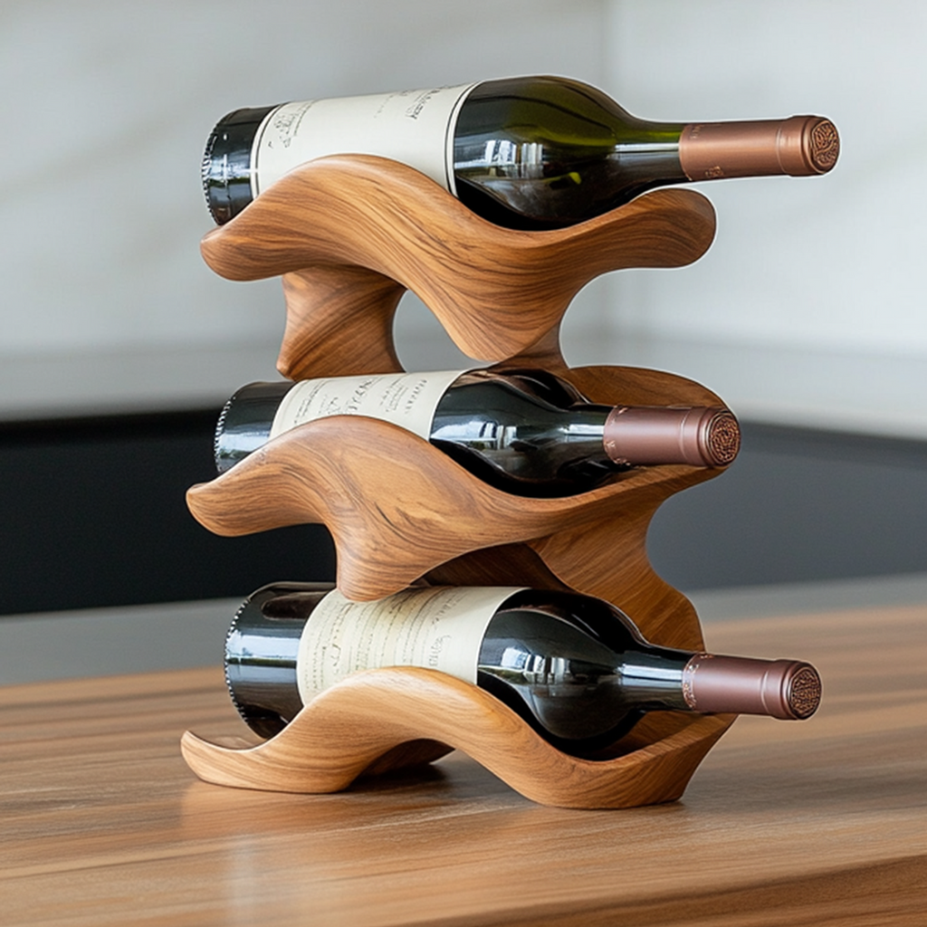 Handcrafted Wine Holder For Living Room Wall Mount