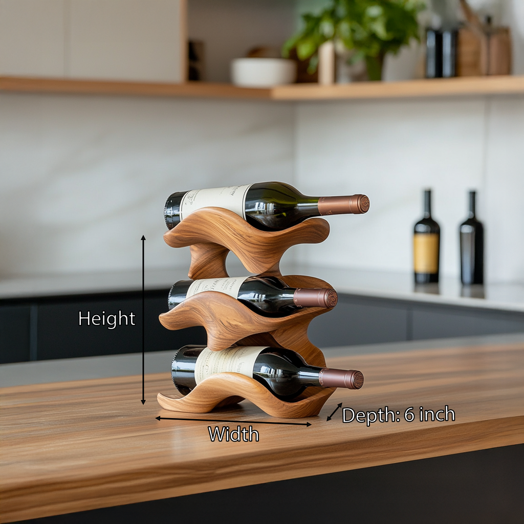 Handcrafted Wine Holder For Living Room Wall Mount