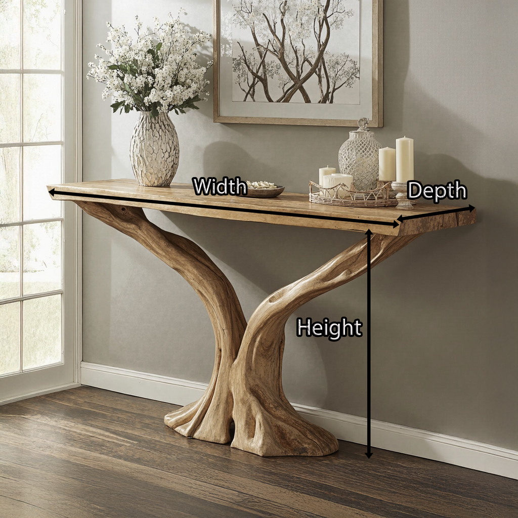 Rustic Farmhouse Solid Wood Entry Console Table, 30 To 71 Inch