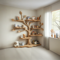 Tree-Shaped Wood Wall Bookcase for Nursery and Kids Room, 60 x 60 in