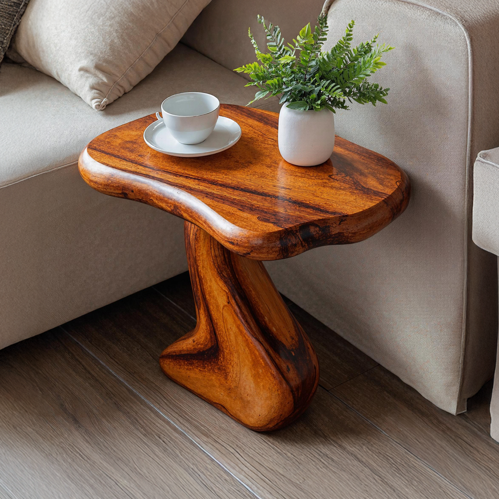 Farmhouse Wooden End Table For Cozy Furniture Decor