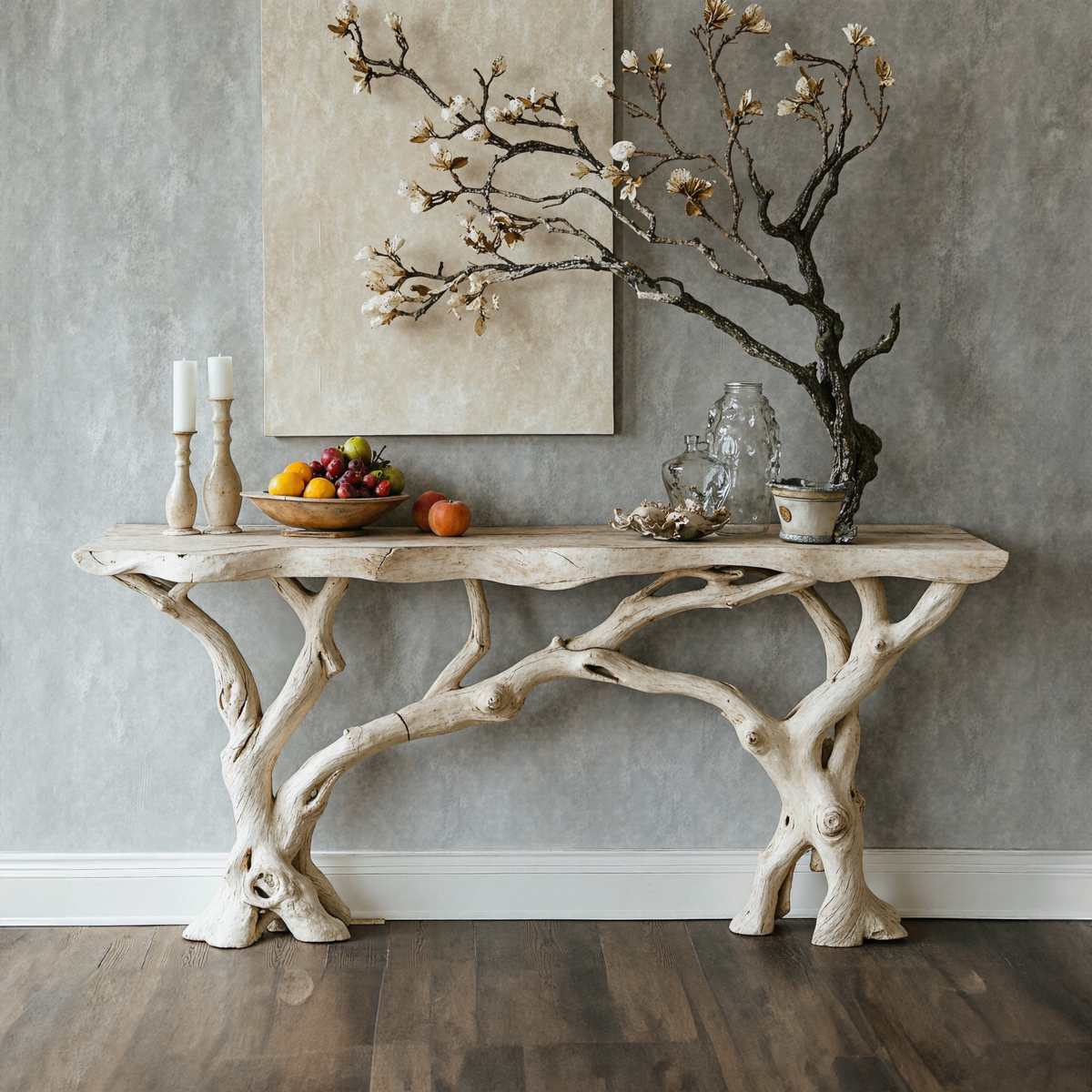 Floating Edge Side Table Handcraft Wooden
