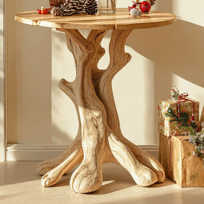 Solid Wood Side Table For Holiday Living Rooms, 20 To 30 Inch