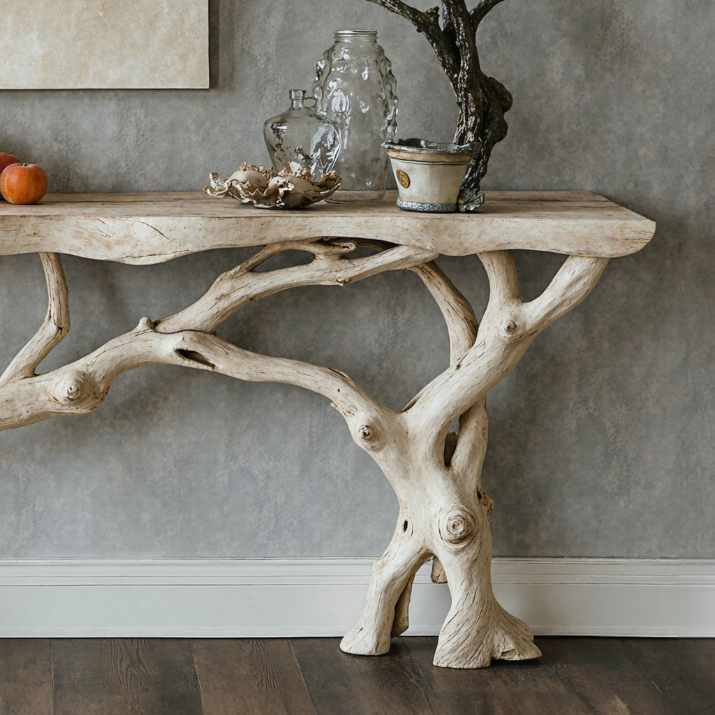 Floating Edge Side Table Handcraft Wooden
