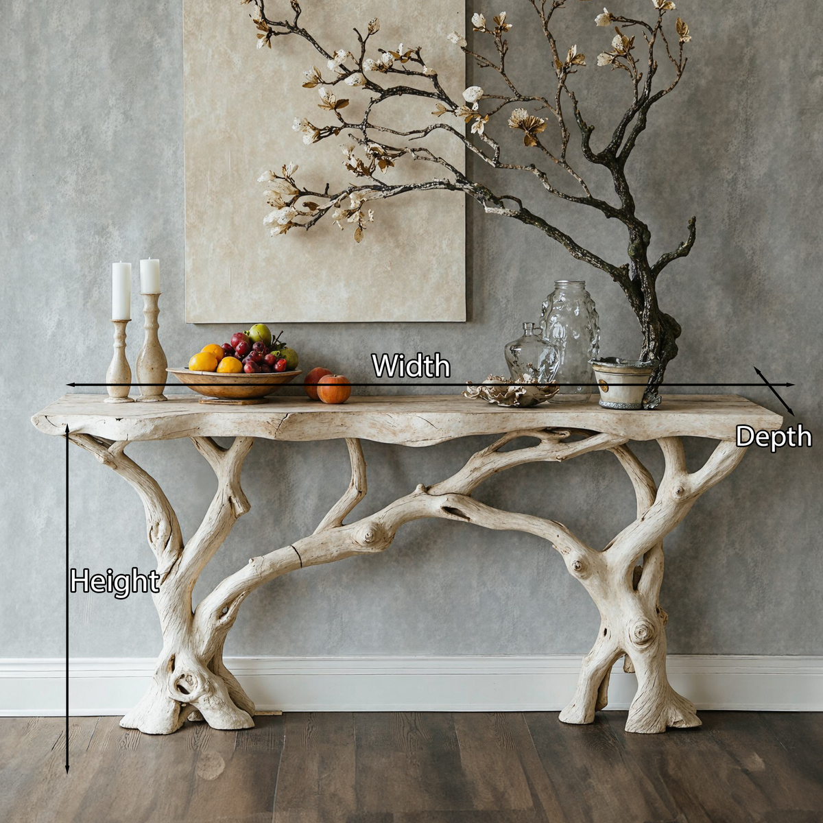Floating Edge Side Table Handcraft Wooden